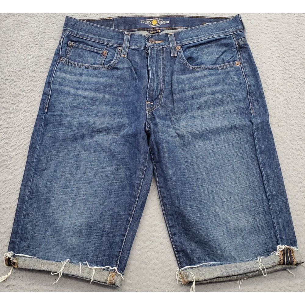 Lucky Brand Blue Rolled-Hem Denim Shorts